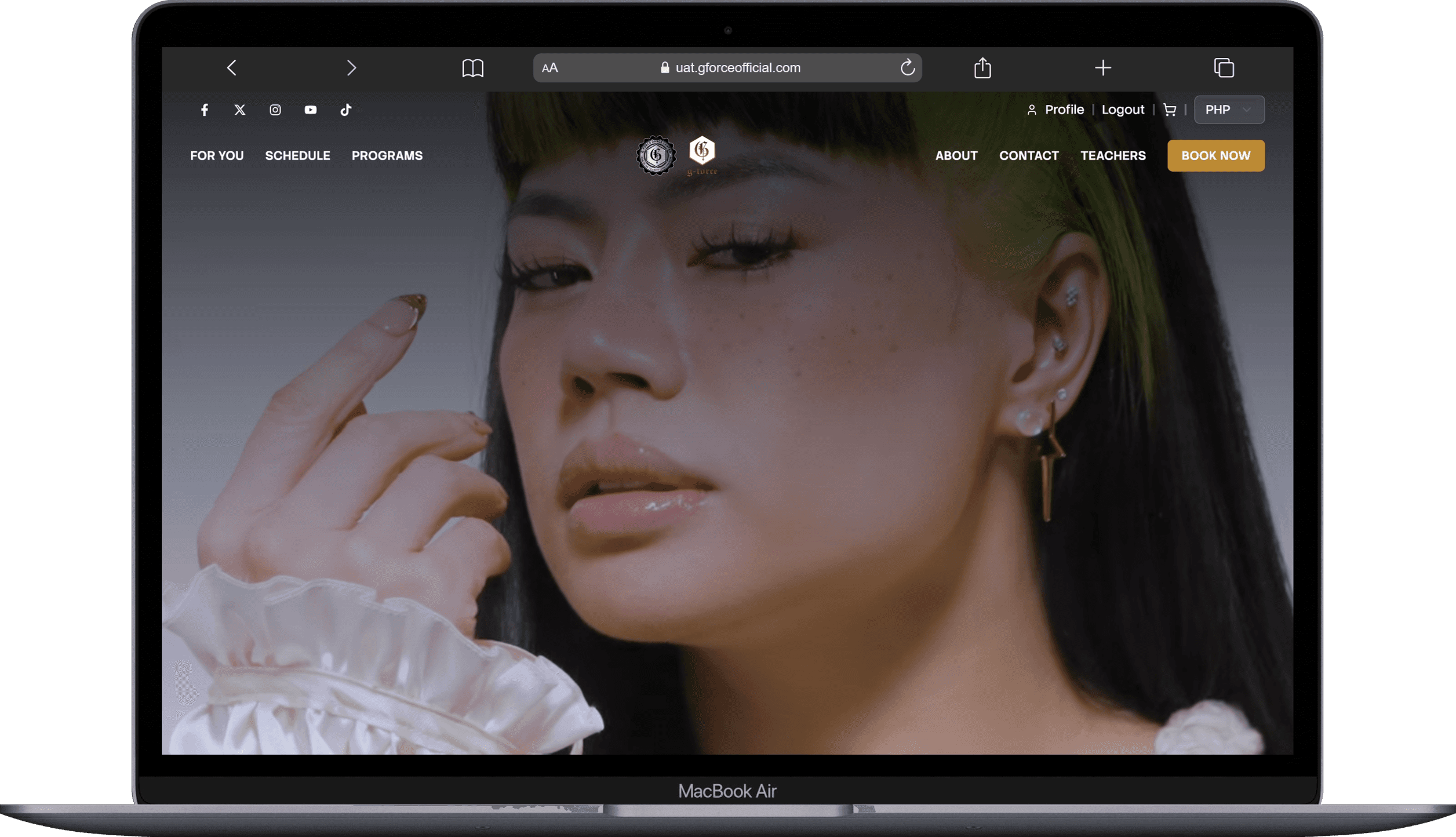 GForce Dance Center website preview